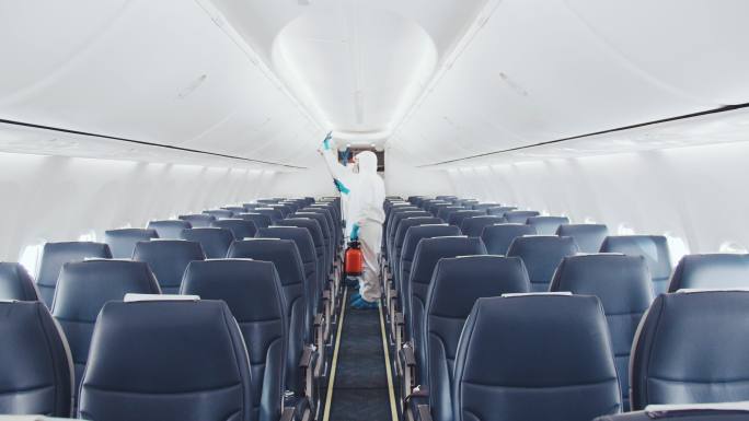 飞机消毒新冠疫情防控防疫接种核酸检测抗疫