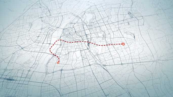 4K超大城市道路网 南昌地图-AI矢量