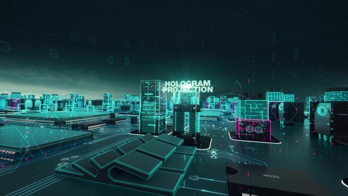 数字城市AR全息模型生长VR未来
