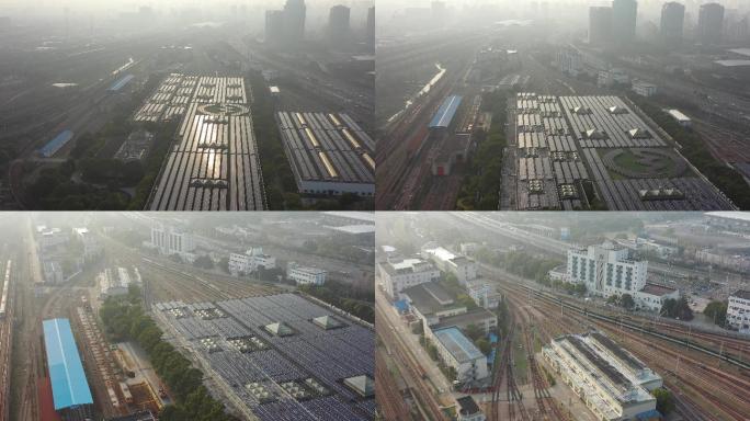 4K原素材-上海地铁龙阳路基地光伏发
