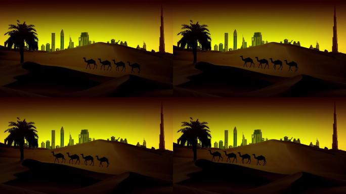 迪拜动画金黄色土豪国度
