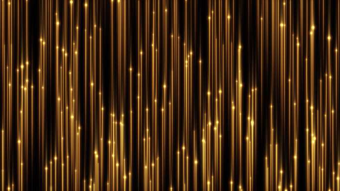金色上升线条粒子光
