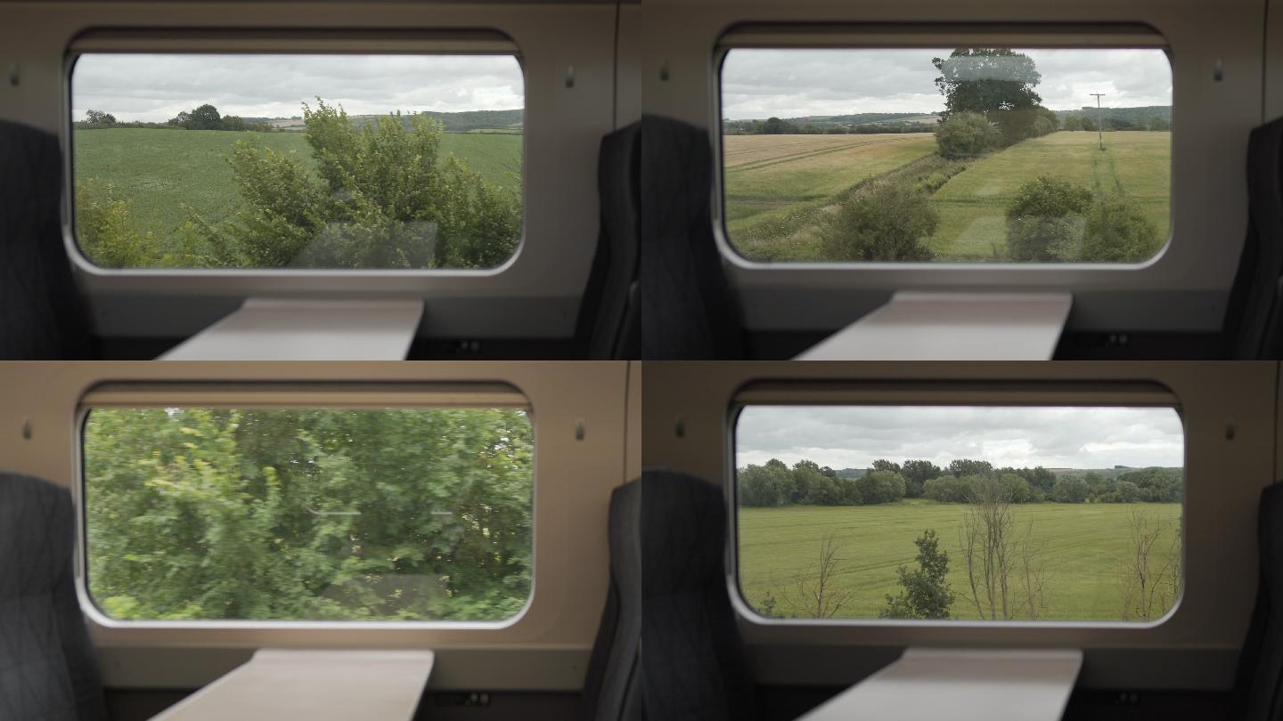 透过火车的窗户看
