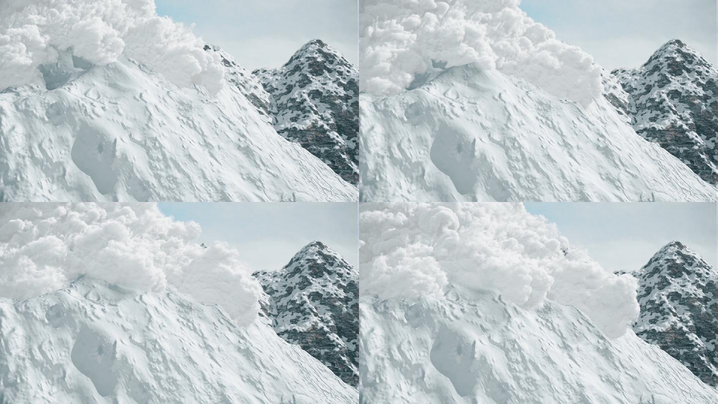 山区雪崩的计算机模拟。
