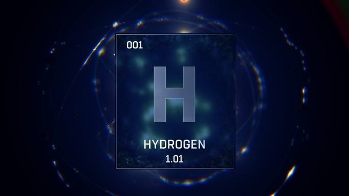 氢元素作为元素周期表3D动画中的元素