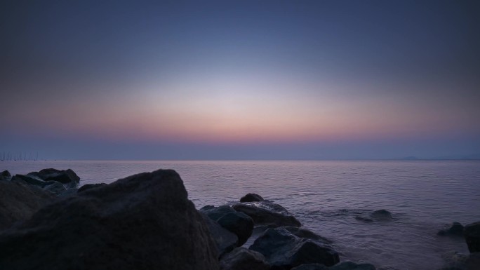宁波海边日出