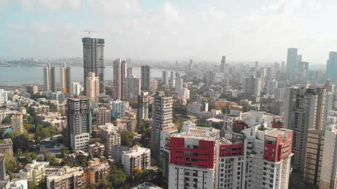 孟买城市建筑快速发展航拍延时国外地标CB