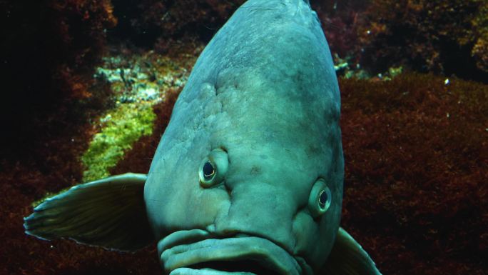 鱼头特写海底世界海洋生物三亚潜水深海热带