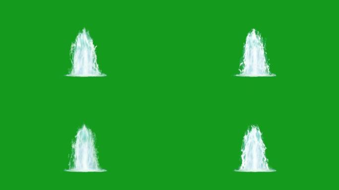 喷泉绿屏运动图形绿幕抠像素材流体