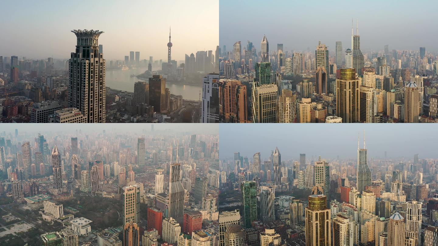 上海老城区古建筑航拍4K