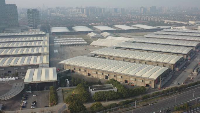 4K原素材-上海新国际博览中心