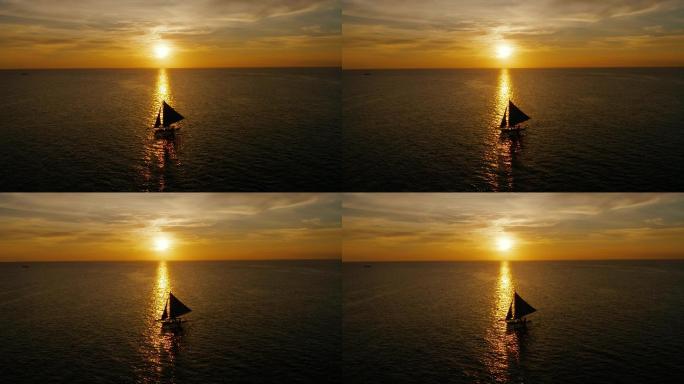 阳光下的帆船宣传片素材文化扬帆起航