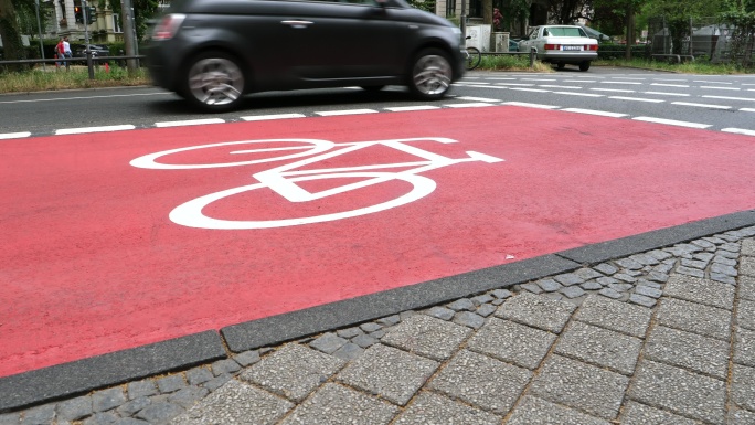 自行车道非机动车街头街景上班下班