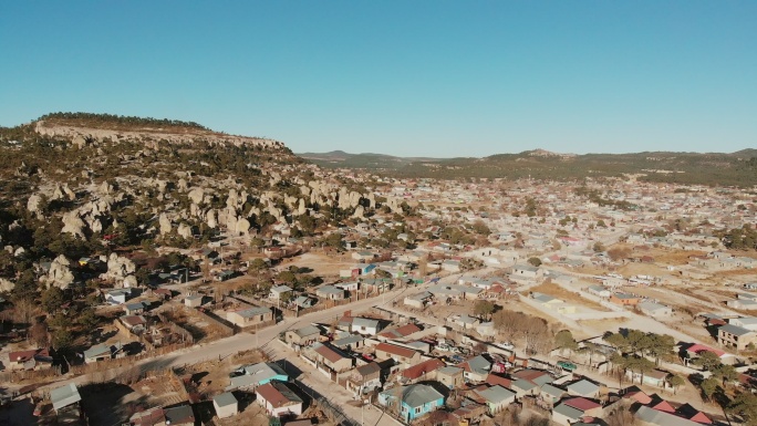 城市鸟瞰图落后地区贫困人口贫民区
