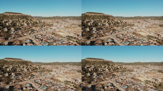 城市鸟瞰图落后地区贫困人口贫民区