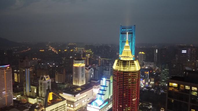 2K无锡航拍夜景摄影市区全景