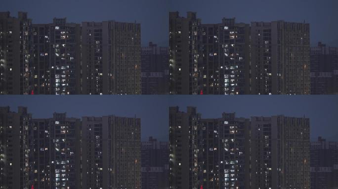 【4K正版】深圳高层居民楼万家灯火空镜