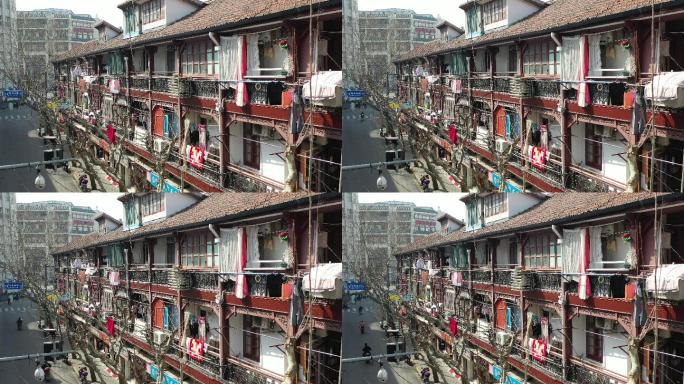 4K原素材-上海旧式里弄代表性建筑