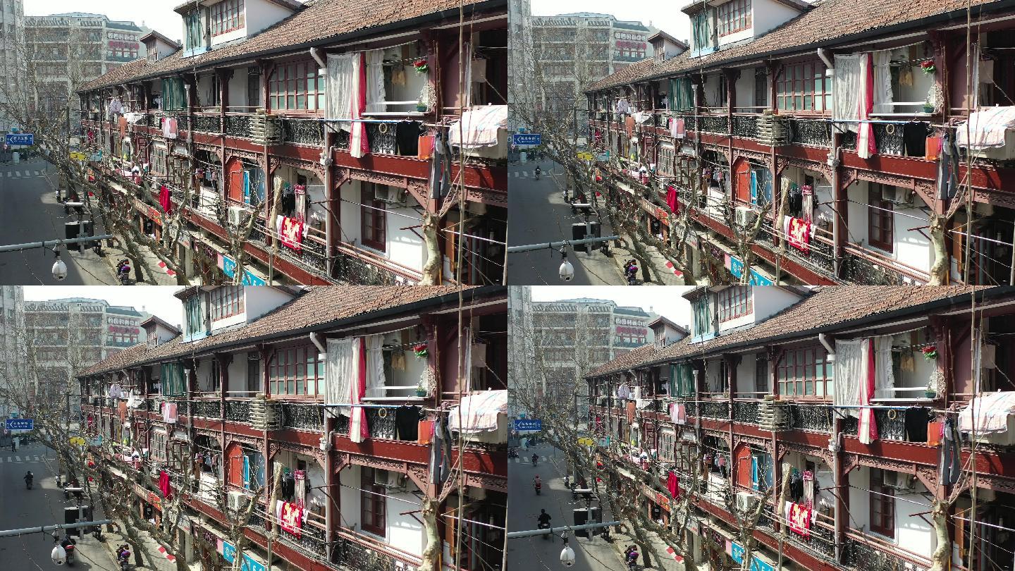 4K原素材-上海旧式里弄代表性建筑
