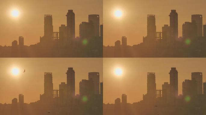 孟买摩天大楼雾霾空气污染高楼大厦