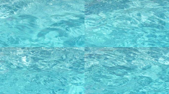 蓝色的水优质天然清纯水源甘冽游泳池水纯净