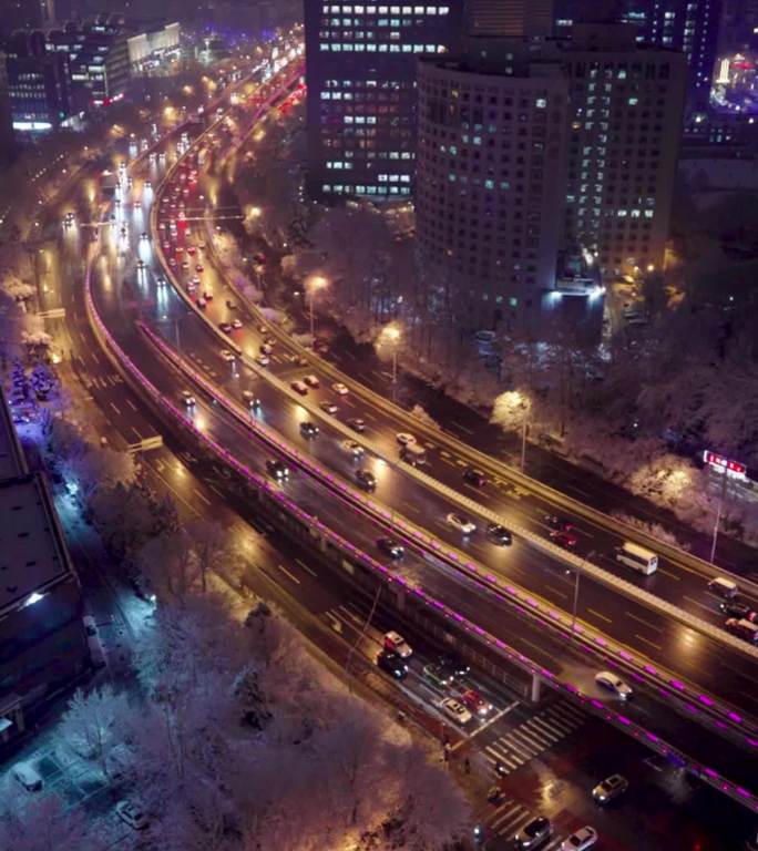 北京城市夜景竖屏