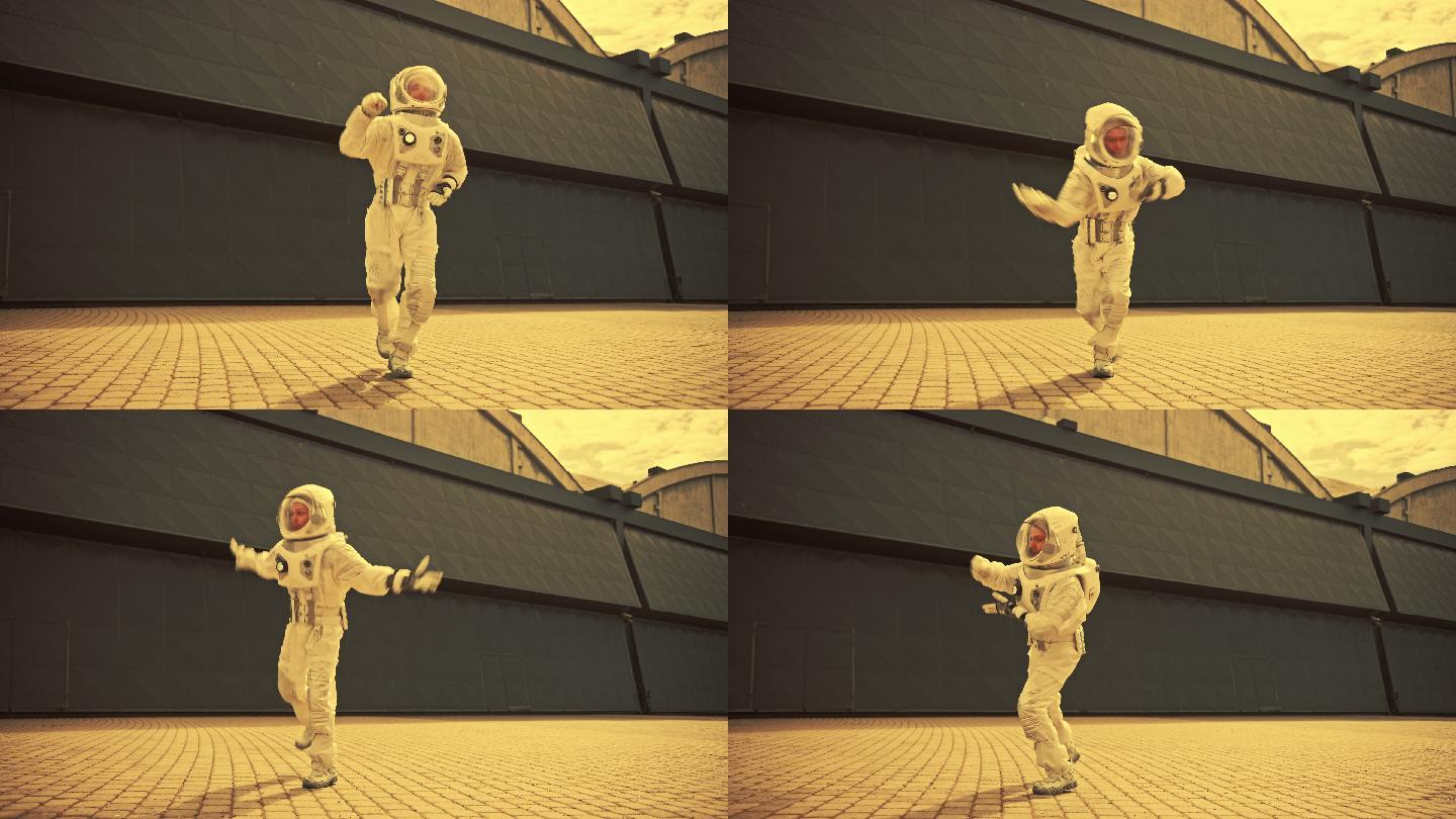 跳舞的宇航员律动舞蹈训练重力节奏控制