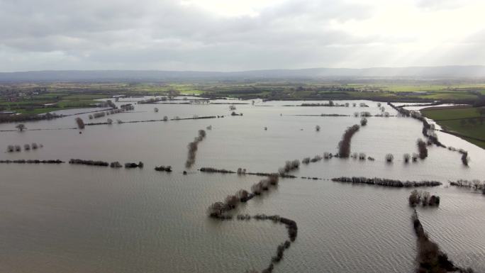被淹没的农田自然灾害