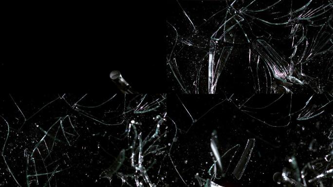 锤击玻璃特效动画合成元素光效