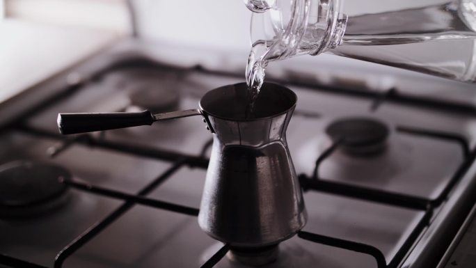 在家里煮咖啡煮咖啡慢动作