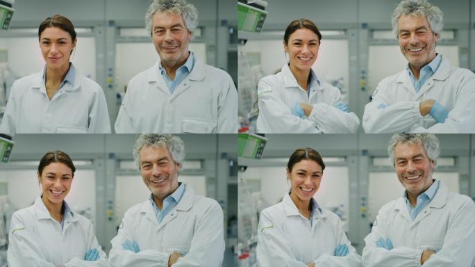 两位微笑着的科学家的肖像