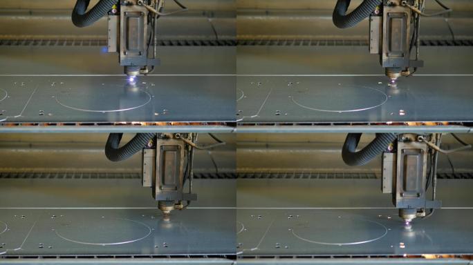 激光切割机同时切割金属板材