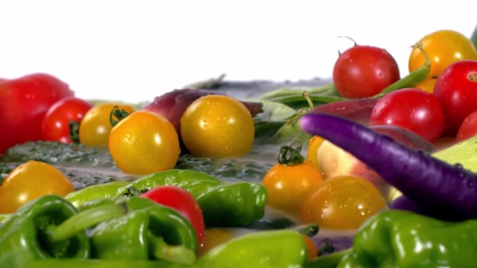 各类新鲜蔬菜唯美展示西红柿黄瓜茄子辣椒