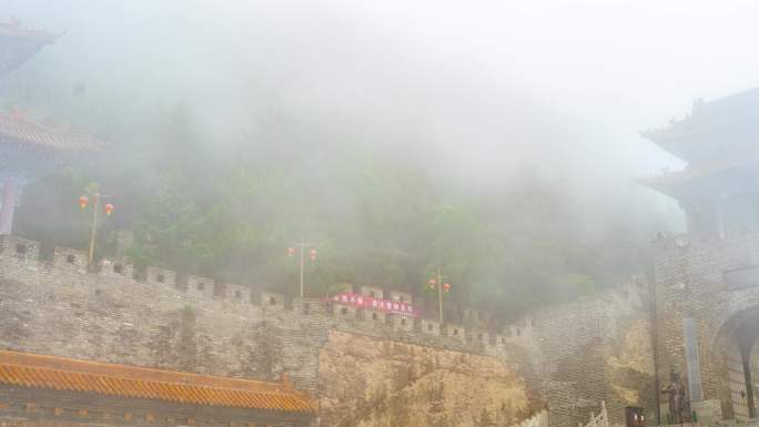 山西晋中介休市绵山唐营城门转龙抬头4K