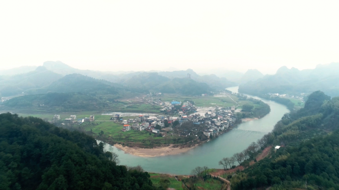 【4K】航拍山川河流地貌