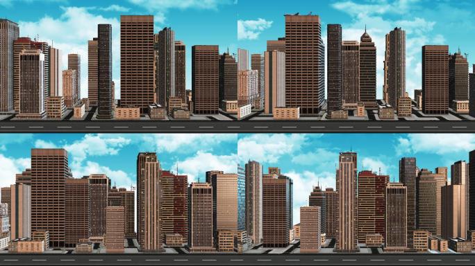 4K三维城市背景素材