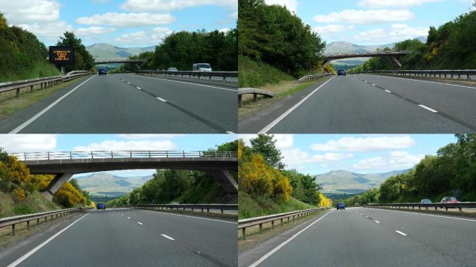 在北威尔士驾车安全驾驶提醒英国高速英国公