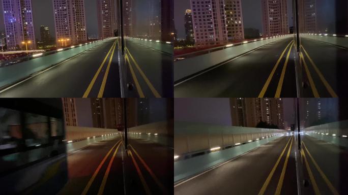夜晚的城市公路