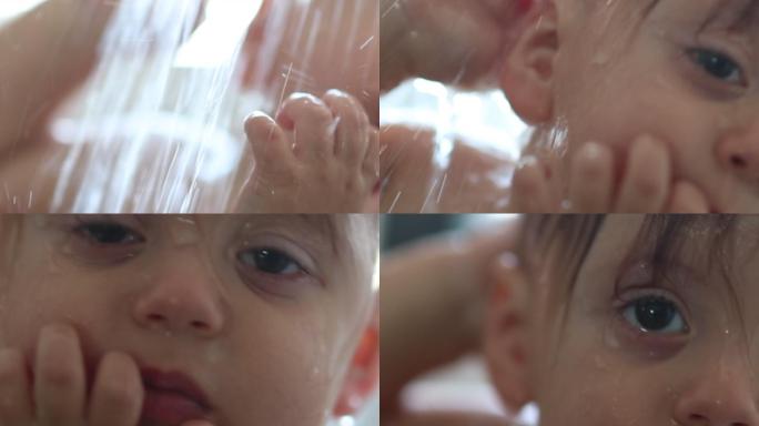 给男婴洗澡三胎二孩快乐成长大婴儿