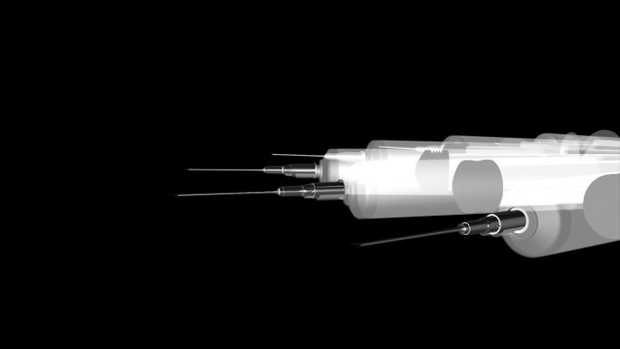 4K注射针头生产展示通道循环