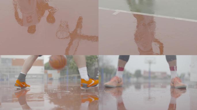 篮球 雨中训练