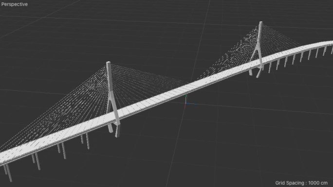 上海杨浦大桥C4D三维模型