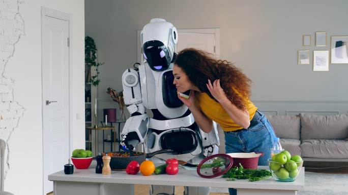做饭的机器人人工智能机器人保姆未来科技
