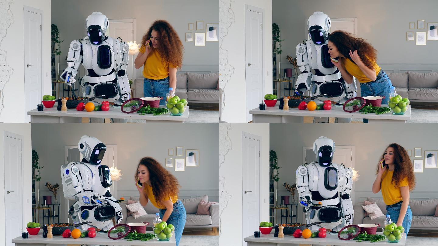 做饭的机器人人工智能机器人保姆未来科技