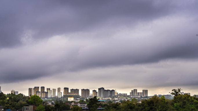 城市云层延时