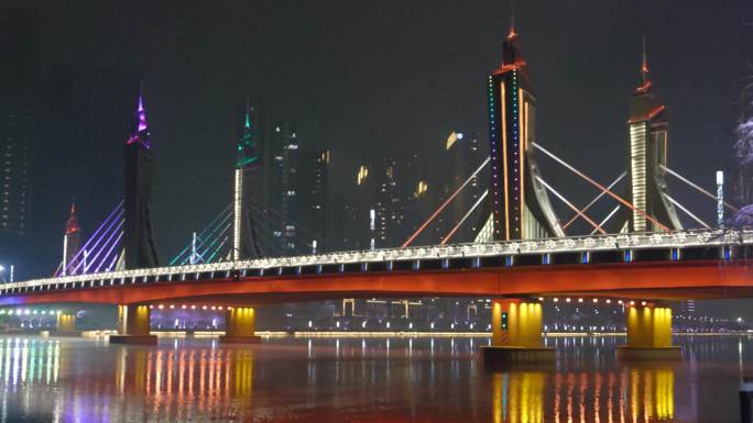 北京北运河桥夜景