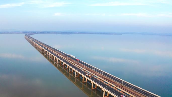 南京石臼湖特大桥航拍