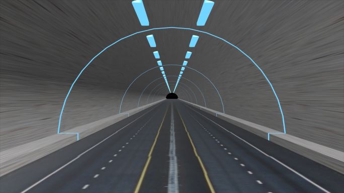 4K三维隧道穿行通道循环
