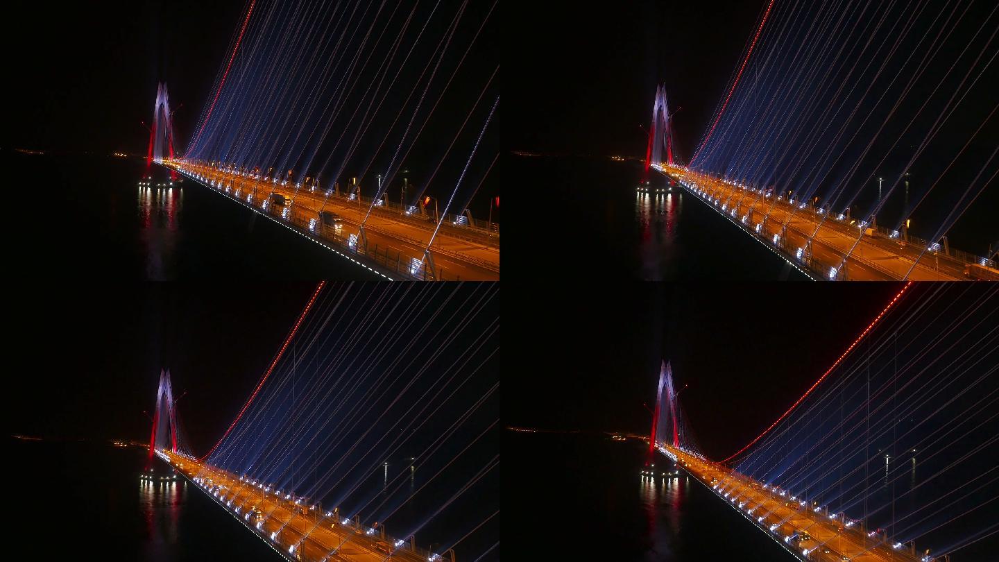 雅武兹苏丹塞利姆桥夜间红灯