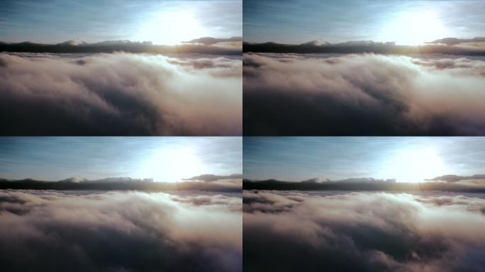 山上的空中云层云海云雾云层之上对流层